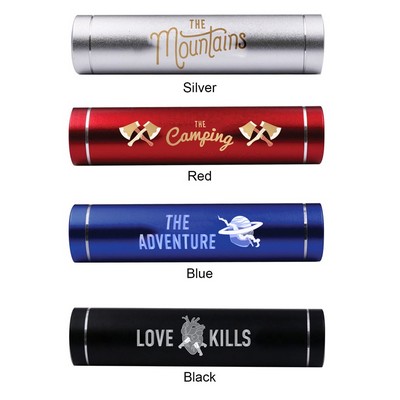 Dual-Input 2200mAh Cylinder Power Bank